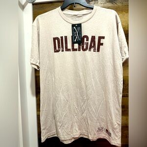 Grunt Style Cream Women’s Boyfriend Fit DILLIGAF T-Shirt XL NEW